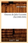 Image for Oeuvres de Jules Lecomte (?d.1840-1844)