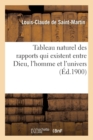 Image for Tableau Naturel Des Rapports Qui Existent Entre Dieu, l&#39;Homme Et l&#39;Univers (?d.1900)