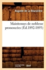Image for Maintenues de Noblesse Prononcees (Ed.1892-1893)