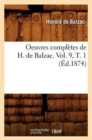 Image for Oeuvres Completes de H. de Balzac. Vol. 9, T. 1 (Ed.1874)