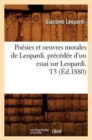Image for Po?sies Et Oeuvres Morales de Leopardi. Pr?c?d?e d&#39;Un Essai Sur Leopardi. T3 (?d.1880)