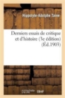 Image for Derniers Essais de Critique Et d&#39;Histoire (3e ?dition)