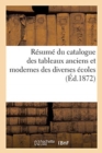 Image for R?sum? Du Catalogue Des Tableaux Anciens Et Modernes Des Diverses ?coles