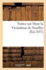 Image for Notice Sur Mme La Vtesse de Noailles