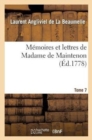 Image for M?moires Et Lettres de Madame de Maintenon. T. 7