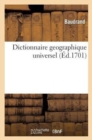 Image for Dictionnaire Geographique Universel