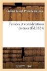 Image for Pensees Et Considerations Diverses