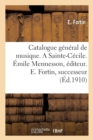 Image for Catalogue General de Musique. a Sainte-Cecile