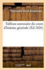 Image for Tableau Sommaire Du Cours d&#39;Histoire Generale