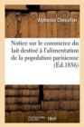 Image for Notice Sur Le Commerce Du Lait Destin? ? l&#39;Alimentation de la Population Parisienne