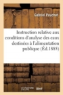 Image for Instruction Relative Aux Conditions d&#39;Analyse Des Eaux Destin?es ? l&#39;Alimentation Publique
