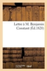 Image for Lettre A M. Benjamin Constant