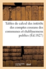 Image for Tables. 1. Nombres Servant A Calculer Les Interets Des Comptes Courans Des Communes