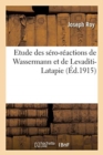 Image for Contribution A l&#39;Etude Des Sero-Reactions de Wassermann Et de Levaditi-Latapie