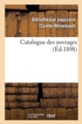 Image for Catalogue Des Ouvrages