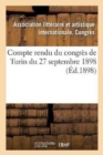Image for Compte Rendu Du Congres de Turin Du 27 Septembre 1898