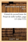 Image for Extrait Du Second Tome Du Projet de Taille Tarifi?e, Page 113