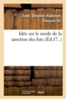 Image for Id?e Sur Le Mode de la Sanction Des Loix