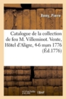 Image for Catalogue de Tableaux, Miniatures, Peintures A Gouche, Bronzes, Boites d&#39;Or, Boites de Lacq, Bagues