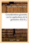 Image for Considerations Generales Sur Les Applications de la Geometrie