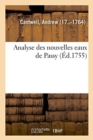 Image for Analyse Des Nouvelles Eaux de Passy