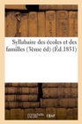 Image for Syllabaire Des Ecoles Et Des Familles . Troisieme Edition