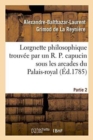 Image for Lorgnette Philosophique Trouv?e Par Un R. P. Capucin Sous Les Arcades Du Palais-Royal, Partie 2
