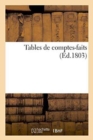 Image for Tables de Comptes-Faits