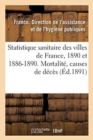 Image for Statistique Sanitaire Des Villes de France. Annee 1890 Et Periode Quinquennale 1886-1890