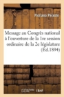 Image for Message Adress? Au Congr?s National