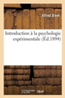 Image for Introduction A La Psychologie Experimentale