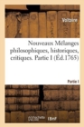 Image for Nouveaux Melanges Philosophiques, Historiques, Critiques. Partie I