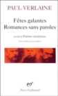 Image for Fetes galantes/Romances sans paroles/Poemes saturniens