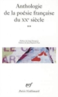 Image for Anthologie de la poesie francaise du XXe siecle vol.2