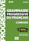 Image for Grammaire progressive du francais - Nouvelle edition : Corriges (niveau ava