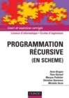 Image for Programmation Recursive (En Scheme): Cours Et Exercices Corriges