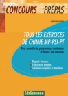 Image for Tous Les Exercices De Chimie MP-PSI-PT: Pour Assimiler Le Programme, S&#39;entrainer Et Reussir Son Concours