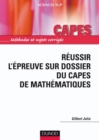 Image for Reussir L&#39;epreuve Sur Dossier Du Capes De Mathematiques