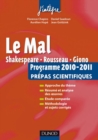 Image for Le Mal: L&#39;epreuve Francais/philo Pour Les Prepas Scientifiques Programme 2010-2011