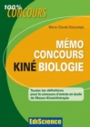 Image for Memo Concours Kine Biologie: Toutes Les Definitions