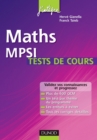 Image for Maths MPSI Tests De Cours: Validez Vos Connaissances Et Progressez !