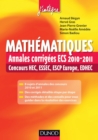Image for Mathematiques : Annales Corrigees ECS 2010-2011: Concours HEC, ESSEC, ESCP Europe, EDHEC