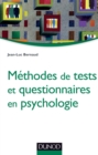 Image for Methodes De Tests Et Questionnaires En Psychologie