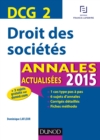 Image for DCG 2 - Droit Des Societes 2015: Annales Actualisees