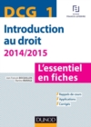 Image for Introduction au droit [electronic resource] :  l&#39;essentiel en fiches DCG 1 /  Jean-François Bocquillon, Martine Mariage. 