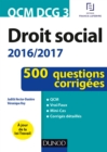 Image for QCM DCG 3 - Droit Social 2016/2017 - 4E Ed