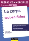 Image for Le Corps - Prepas Commerciales 2017-2018: Tout En Fiches