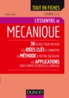 Image for MECANIQUE - LICENCE 1 / 2 - L&#39;ESSENTIEL