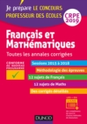 Image for Francais Et Mathematiques - Toutes Les Annales Corrigees - CRPE 2019: Sessions 2015 a 2018