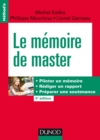 Image for Le Memoire De Master - 5E Ed